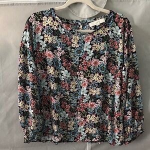 LOFT Multicolor Floral Blouse